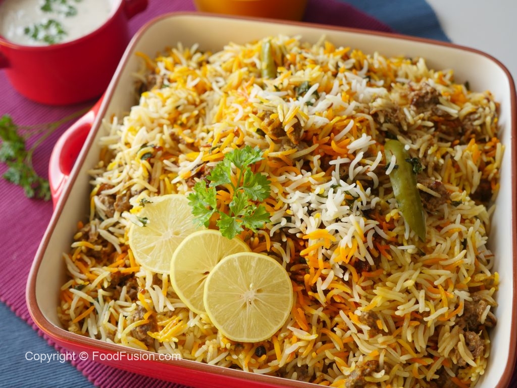 Dum Keema Biryani Food Fusion