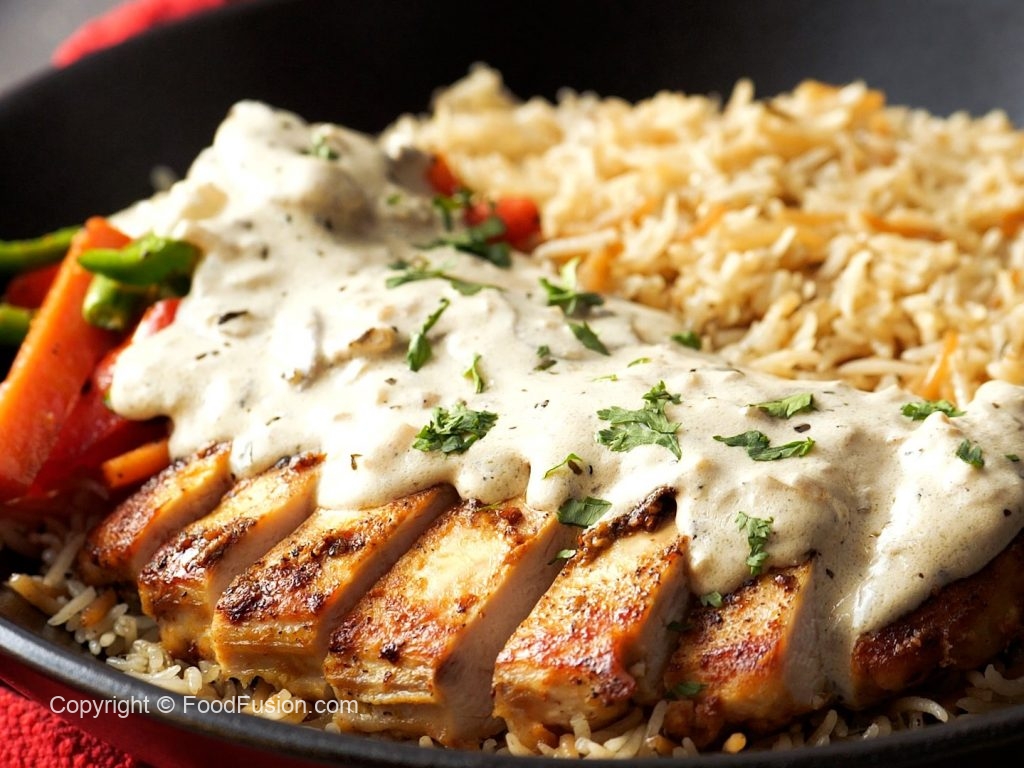 Tarragon Chicken with Rice Bowl Food Fusion