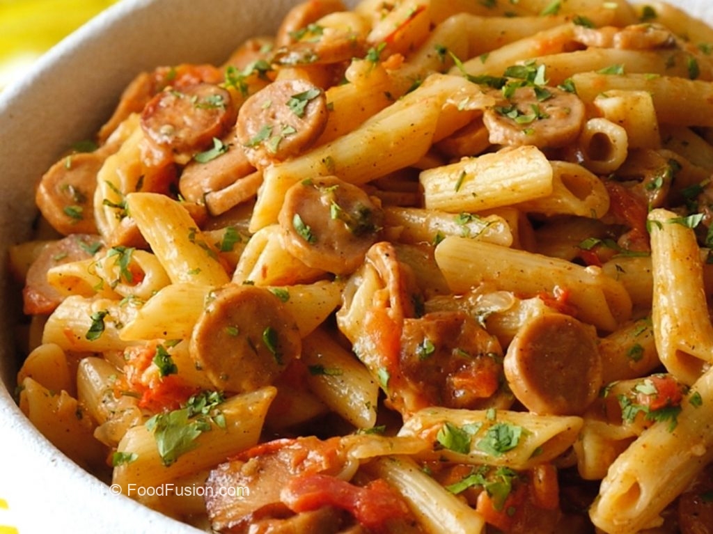 Penne pasta With Sausages Food Fusion