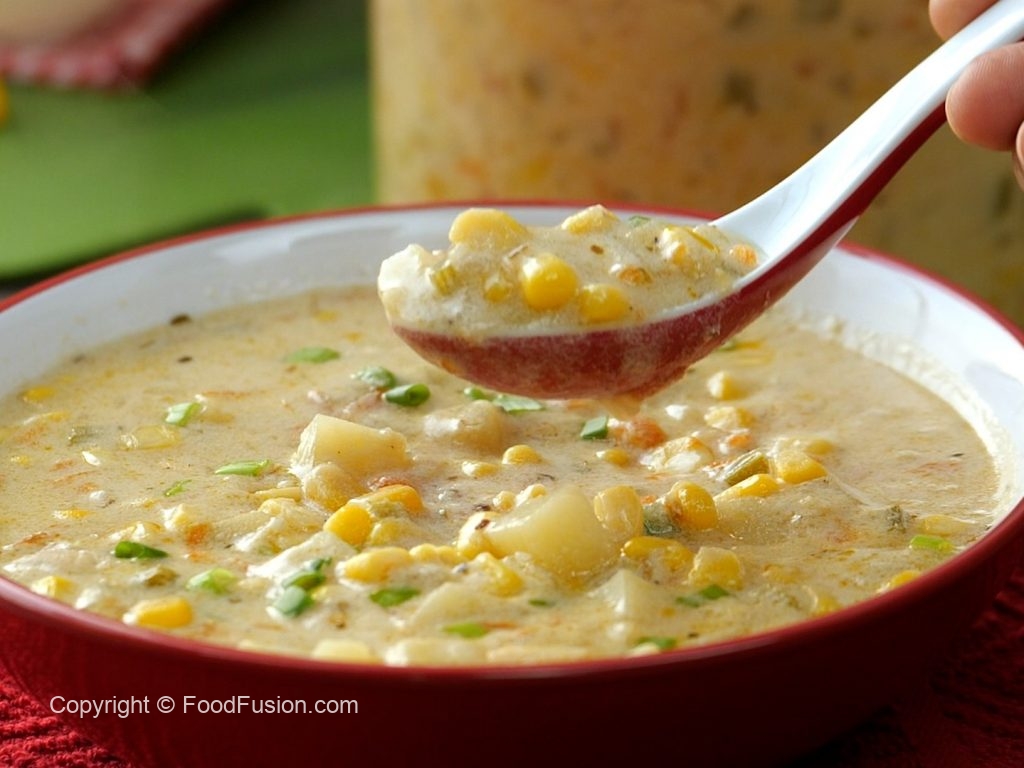 Chicken Corn Chowder Soup Food Fusion
