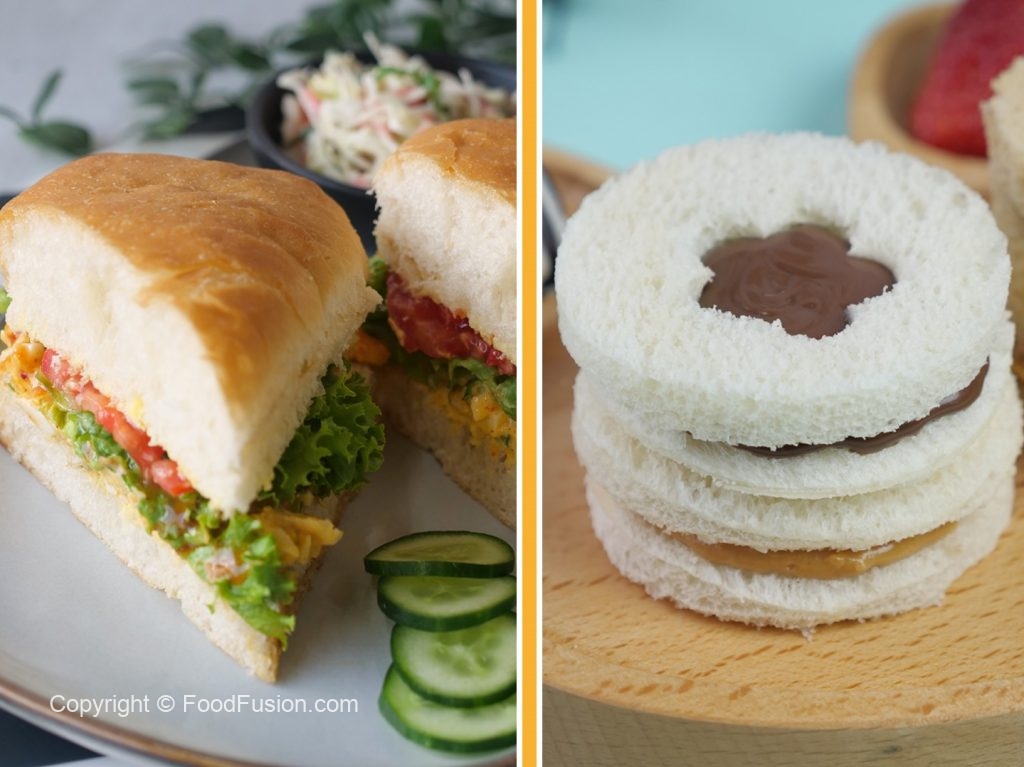 Egg Mayo Sandwich & Fluffernutter Sandwich Food Fusion