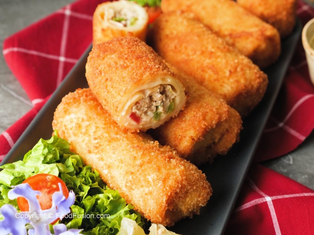 Creamy Chicken Mayo Crepe Roll Food Fusion