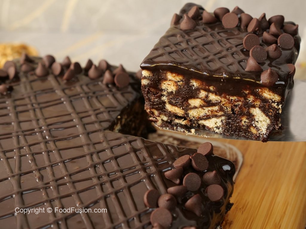 No Bake Chocolate Biscuit Cake Food Fusion