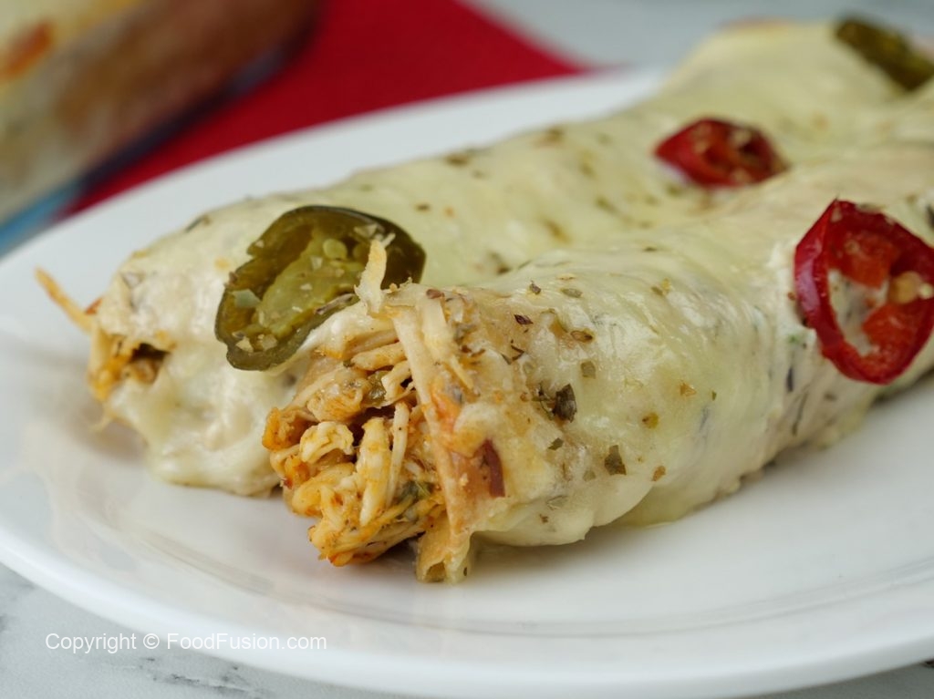 Jalapeno Chicken Enchiladas Food Fusion