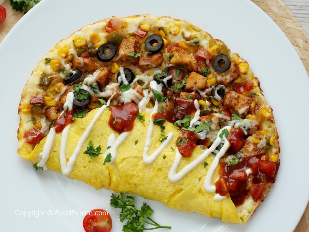 Cheesy Mexican Omelette Food Fusion