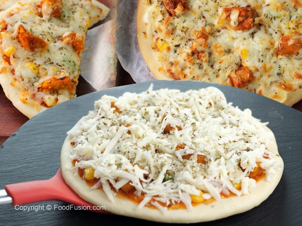6 Minutes Pizza Recipe for Lunch Box ( Air Fryer & Frying Pan Methods