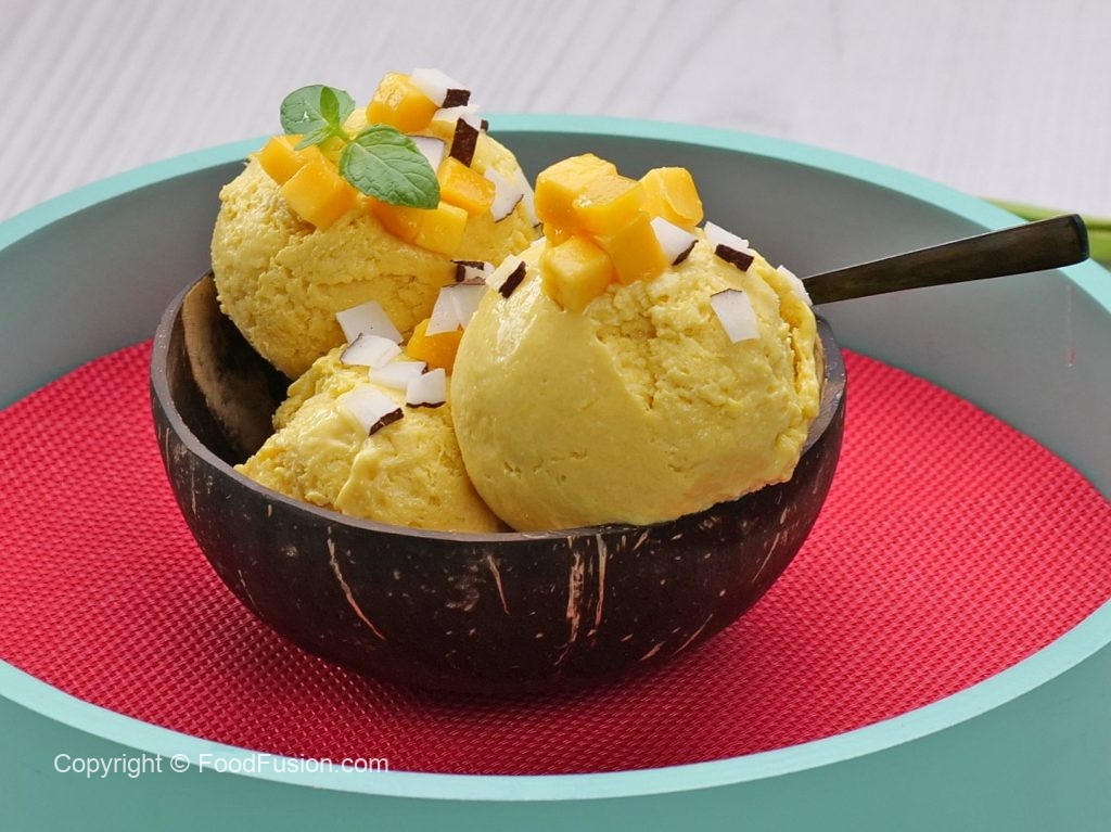 Mango Coconut Ice cream – Food Fusion