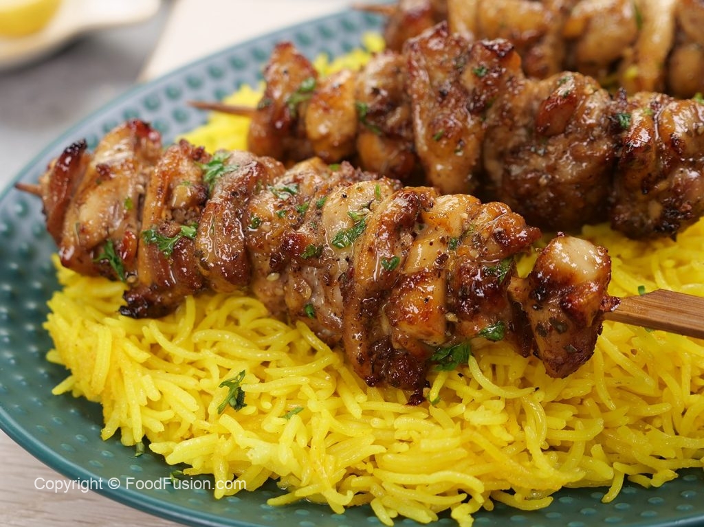 Lemon Pepper Chicken Skewers in Airfryer Food Fusion