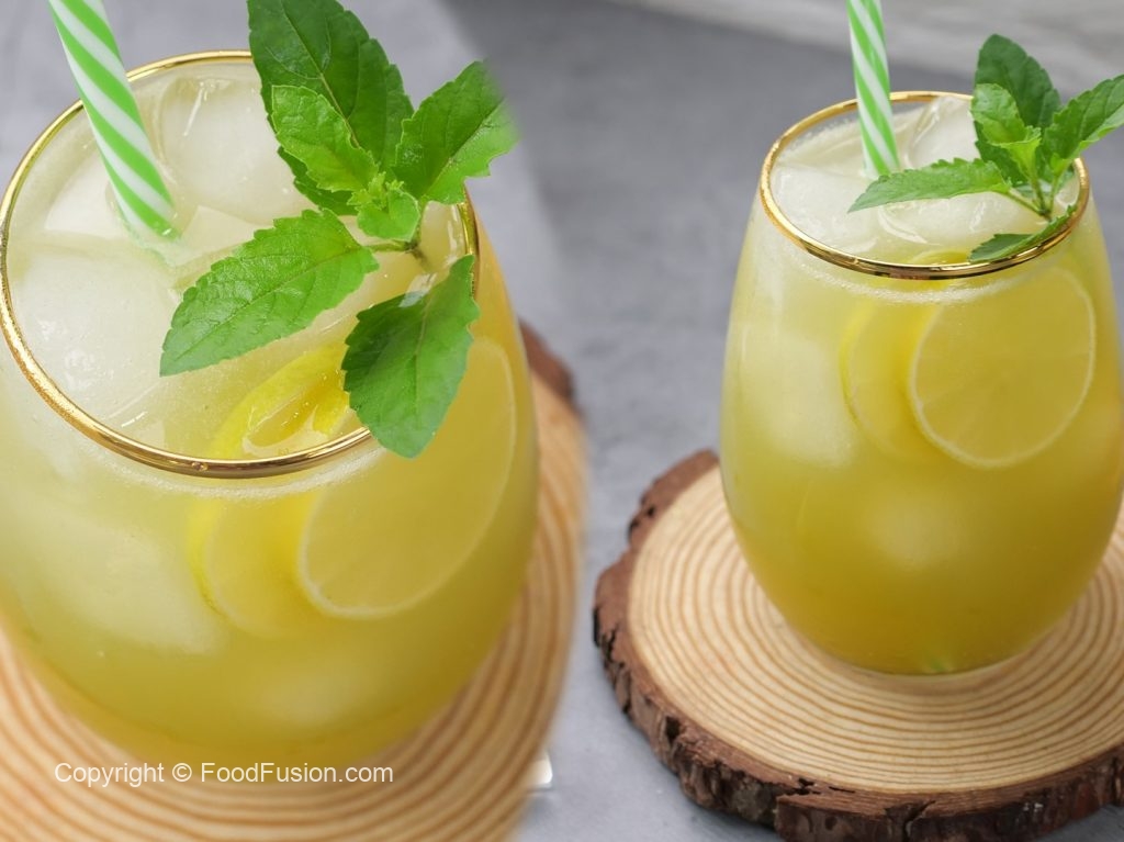 Lemon Basil Green Tea Cooler Food Fusion