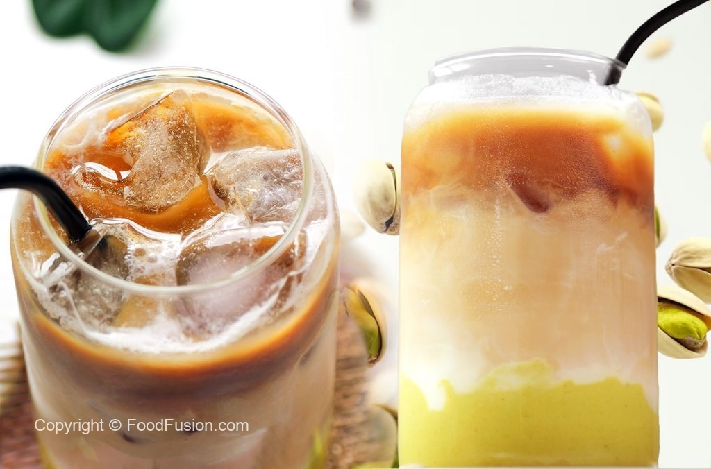 Iced Pistachio Latte Food Fusion