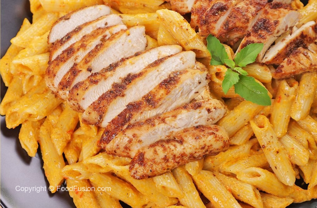 Roasted Pepper Creamy Sauce Pasta Food Fusion