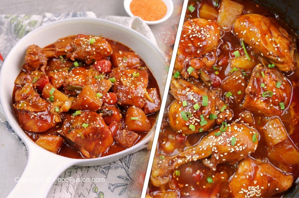 Korean Spicy Chicken Stew (Dakdoritang) – Food Fusion
